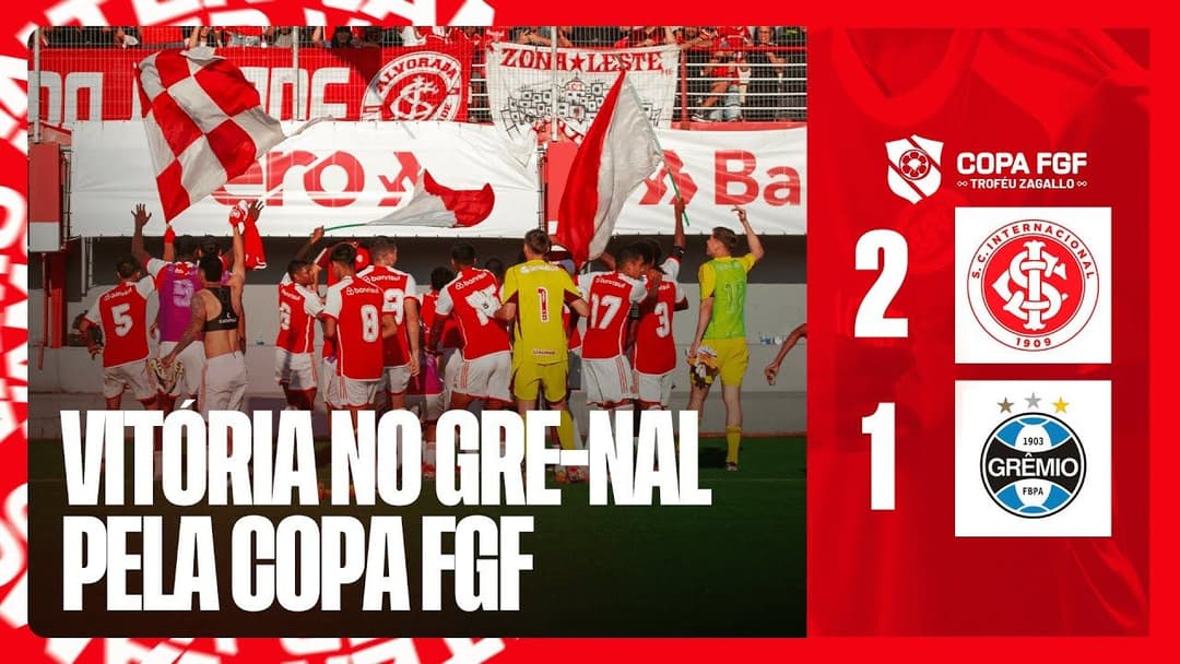 Vitória colorada no Gre-Nal da Copa FGF